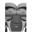 Коляска для двойни 2 в 1 Riko Basic Saxo, 02 (Серый / Чёрный)