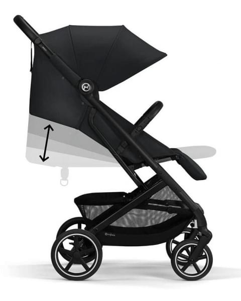 Коляска прогулочная Cybex Beezy (с дождевиком и бампером), Magic Black (Черный)