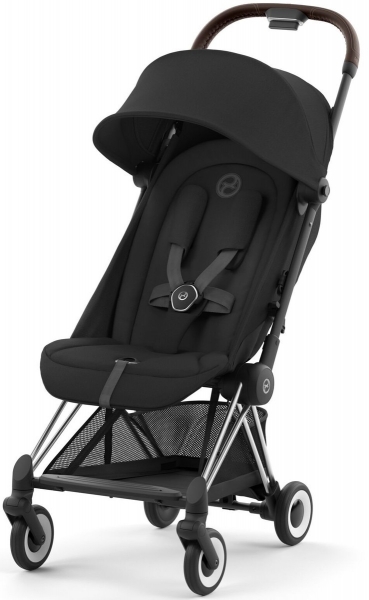 Коляска прогулочная Cybex Coya шасси Chrome Brown, Sepia Black (Черный)