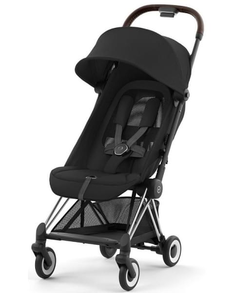 Коляска прогулочная Cybex Coya шасси Chrome Brown, Sepia Black (Черный)