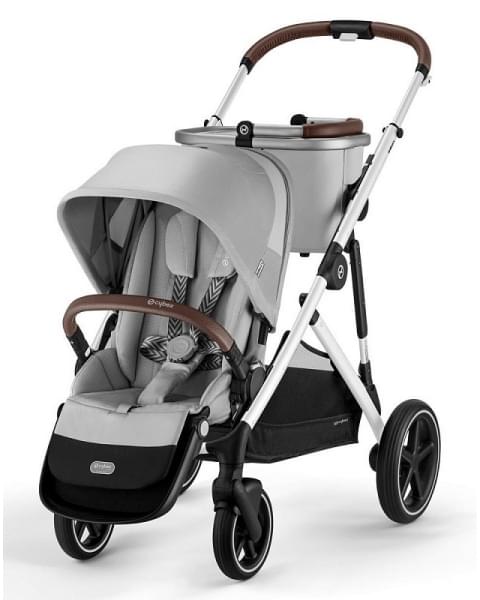Коляска прогулочная Cybex Gazelle S шасси SLV, Lava Grey / Серый (с корзиной)