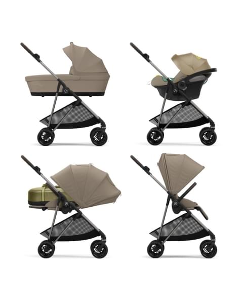 Коляска прогулочная Cybex Melio (с дождевиком), Seashell Beige (Бежевый)