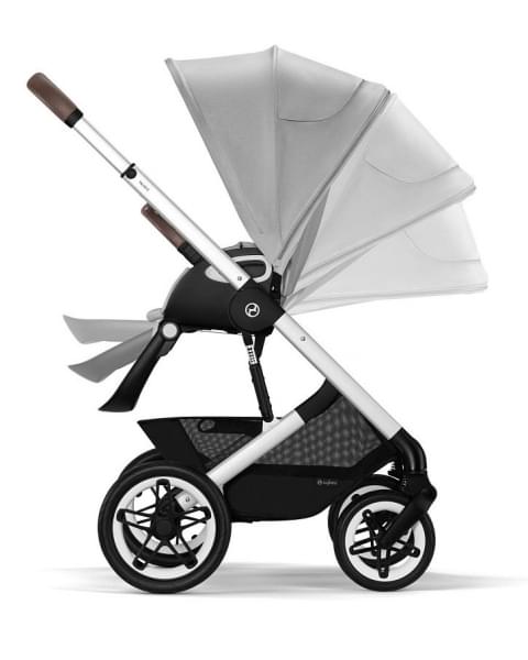 Коляска прогулочная Cybex Talos S Lux шасси SLV (с дождевиком), Lava Grey (Серый)