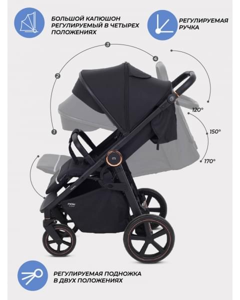 Коляска прогулочная Mowbaby Trail 2025 Black