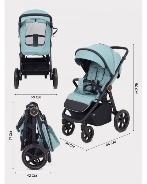 Коляска прогулочная Mowbaby Trail 2025 Green