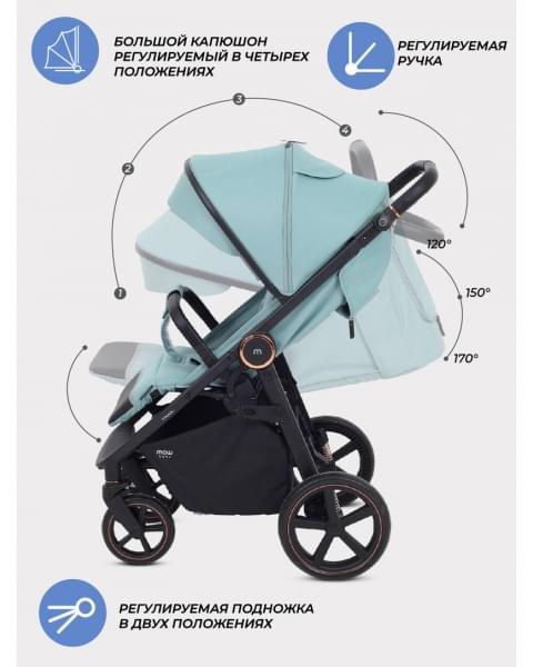 Коляска прогулочная Mowbaby Trail 2025 Green