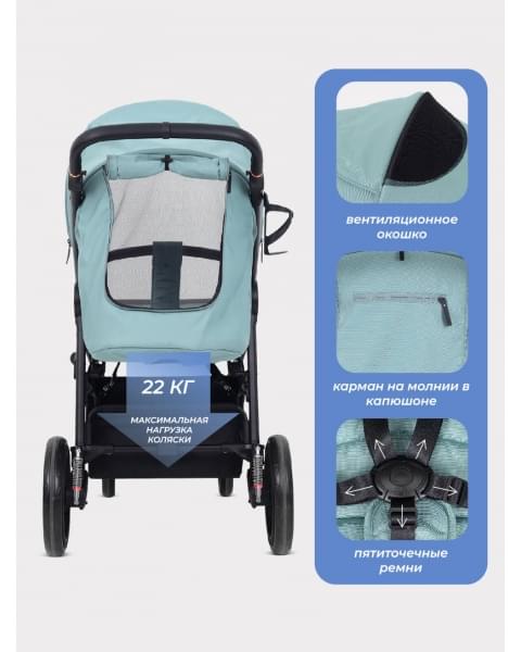 Коляска прогулочная Mowbaby Trail 2025 Green