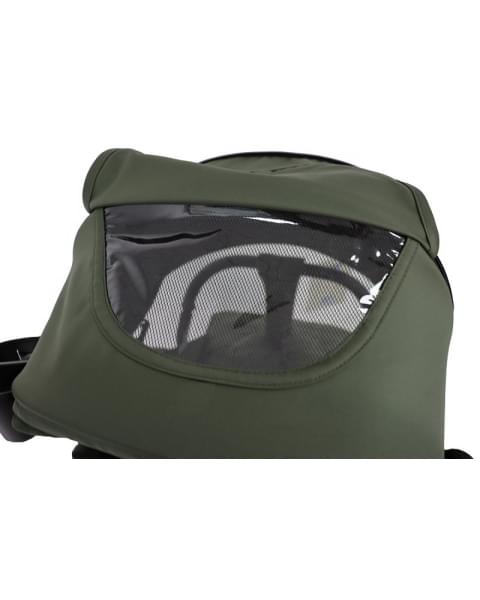 Коляска прогулочная Peppy Polo oliva green черная рама, сумка