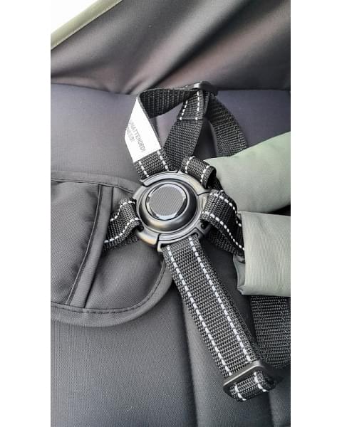 Коляска прогулочная Peppy Polo oliva green черная рама, сумка