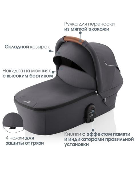 Коляска 3 в 1 Britax Roemer Smile 5Z, Midnight Grey + BABY-SAFE CORE Frost Grey