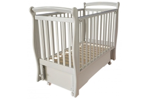 Кровать детская "Julia-1" (универсальный маятник+колеса, автостенка съемная, ящик) (лунная ночь)