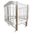 Кровать детская Indigo Italiano Baby продольный маятник на колесах белый-натуральный