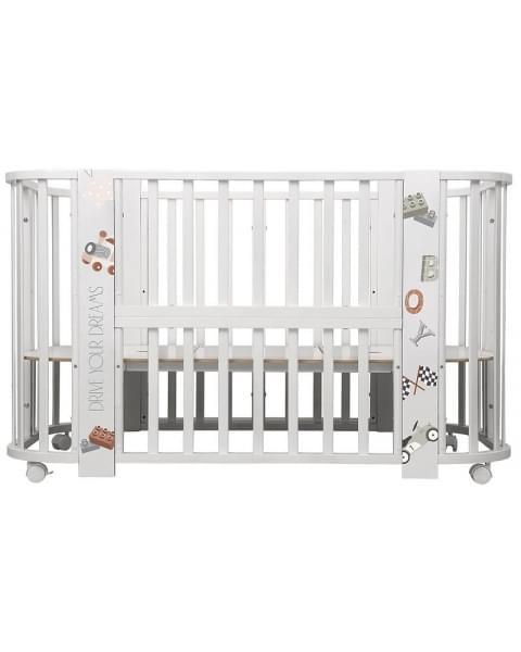Кроватка-трансформер Indigo Baby Line 5 в 1 машинки