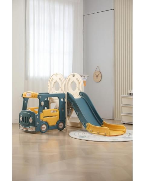 Игровой комплекс с горкой UNIX Kids Bus 171 см Yellow