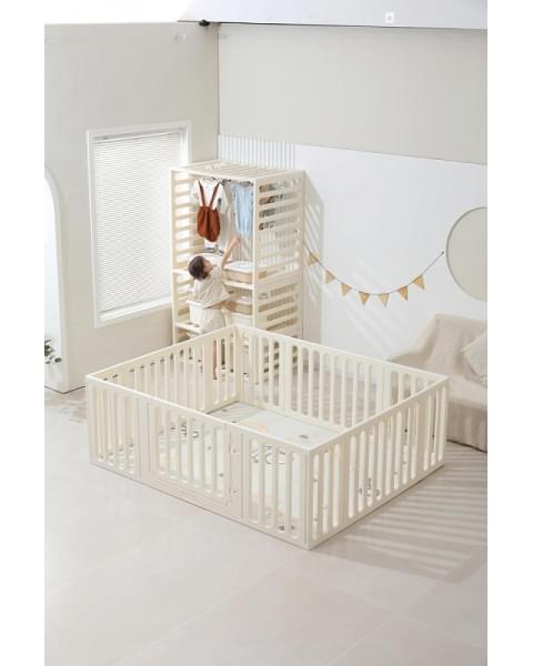 Манеж-стеллаж UNIX Kids 2 в 1 White