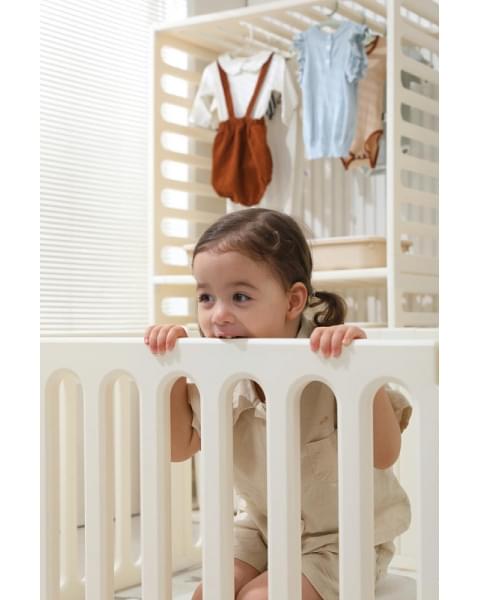 Манеж-стеллаж UNIX Kids 2 в 1 White