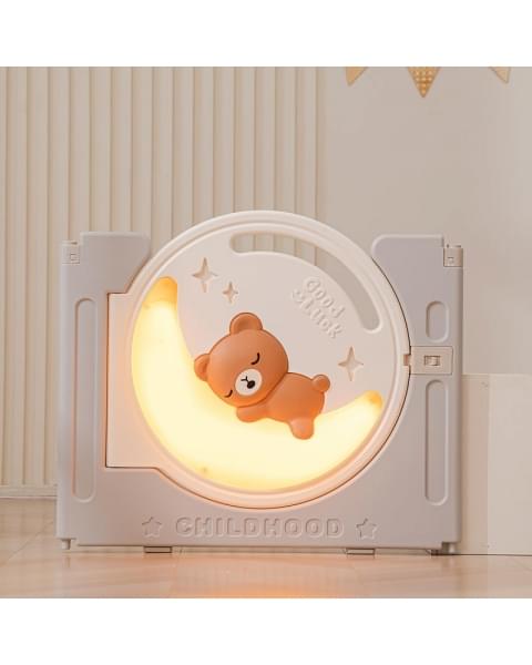 Манеж UNIX Kids DeLuxe Grey, 150x180 cм с игровыми аксессуарами