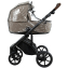 Детская коляска Roan Bass Next Кожа 2.0 3 в 1 с автокреслом Tutis Elo Lux EduSky Black BNL/71/2 Cappucino/Black/ руч.Коричневый