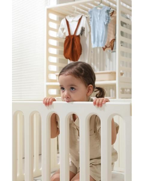 Манеж-стеллаж UNIX Kids 2 в 1 White