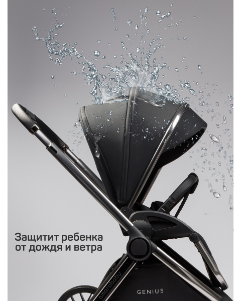 Детская коляска AmaroBaby Genius 3 в 1 с автокреслом Rant Miro черный