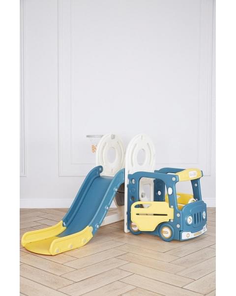 Игровой комплекс с горкой UNIX Kids Bus 171 см Yellow