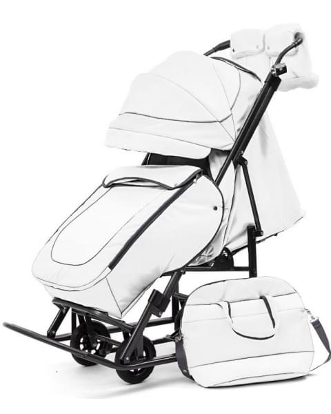 Детские санки-коляска Pikate Deluxe White
