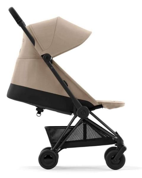 Прогулочная коляска Cybex Coya Cozy Beige с дождевиком и бампером/Matt Black