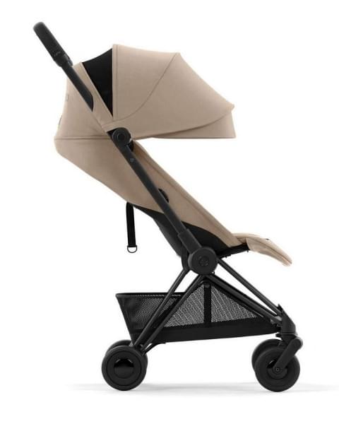 Прогулочная коляска Cybex Coya Cozy Beige с дождевиком и бампером/Matt Black
