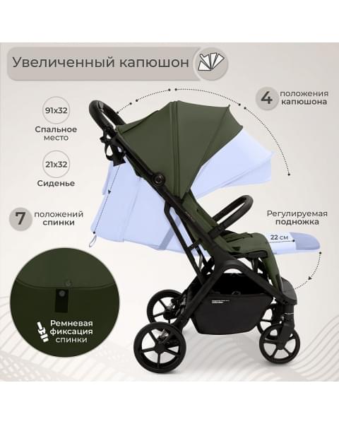 Прогулочная коляска Sweet Baby Aura Plus Green Forest