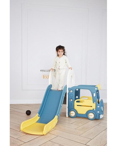 Игровой комплекс с горкой UNIX Kids Bus 171 см Yellow