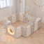 Манеж UNIX Kids DeLuxe Grey, 150x180 cм с игровыми аксессуарами