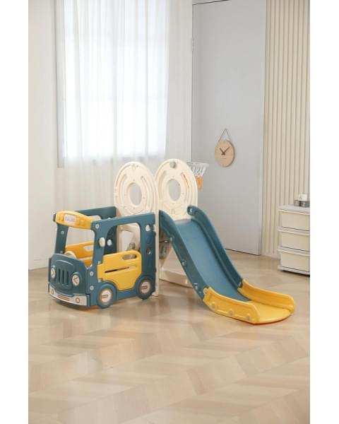 Игровой комплекс с горкой UNIX Kids Bus 171 см Yellow