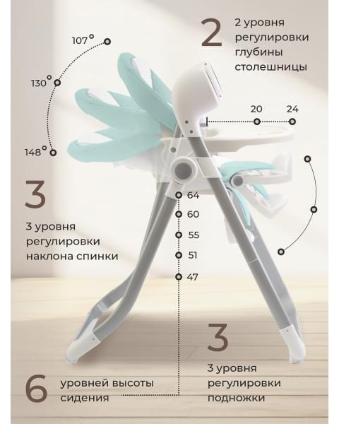 Стульчик для кормления - Электрокачели Sweet Baby Fiesta Green
