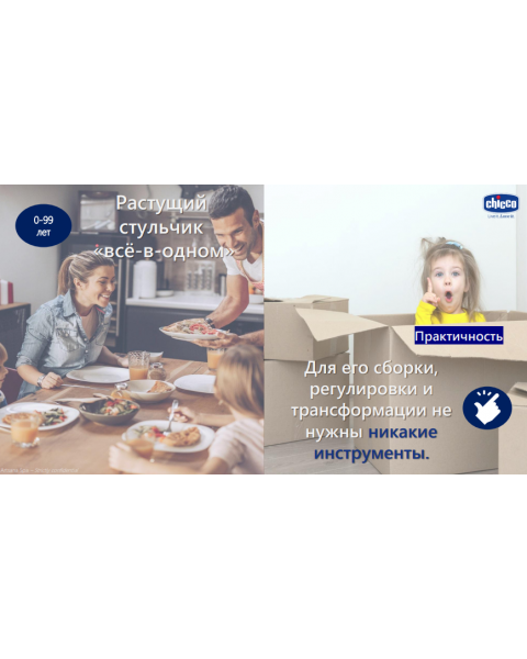 Стульчик для кормления Chicco Meraviglia, Ebony (Черный)