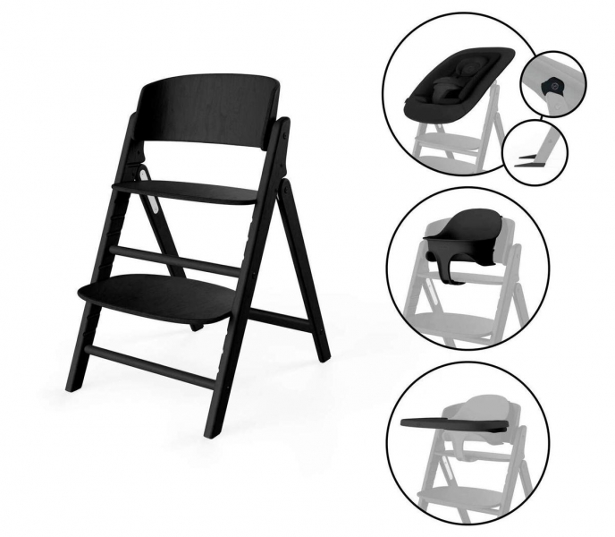 Стульчик для кормления Cybex Click & Fold 4 в 1 Stunning Black