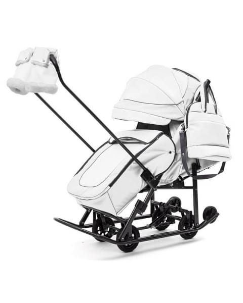 Детские санки-коляска Pikate Deluxe White