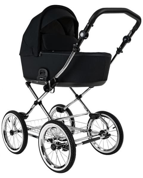 Детская коляска Roan Bass Next Classic 2.0 d14 3 в 1 с автокреслом Tutis Elo Lux EduSky Black BSNC/95/2 Caviar/Black/руч.Cappuccino