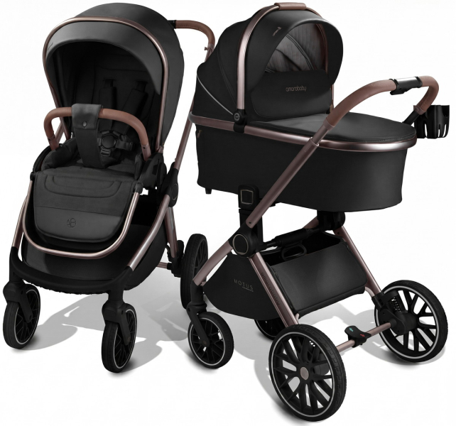 Детская коляска AmaroBaby Motus Premium Ecco Exclusive 2 в 1 черный