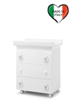 Пеленальный комод Erbesi Dudu белый/серый