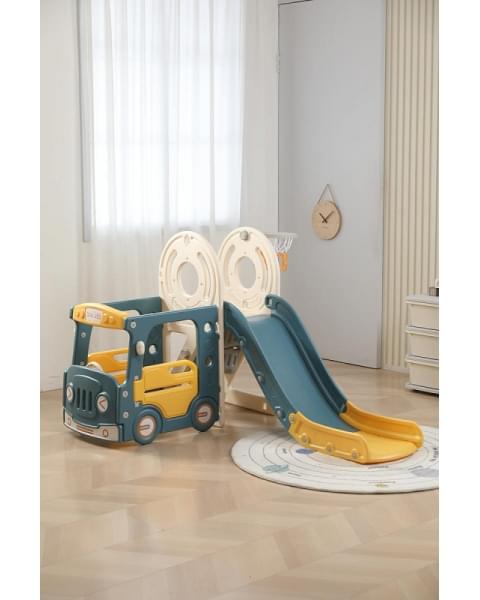 Игровой комплекс с горкой UNIX Kids Bus 171 см Yellow