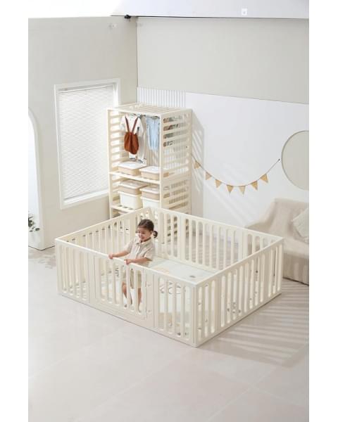 Манеж-стеллаж UNIX Kids 2 в 1 White