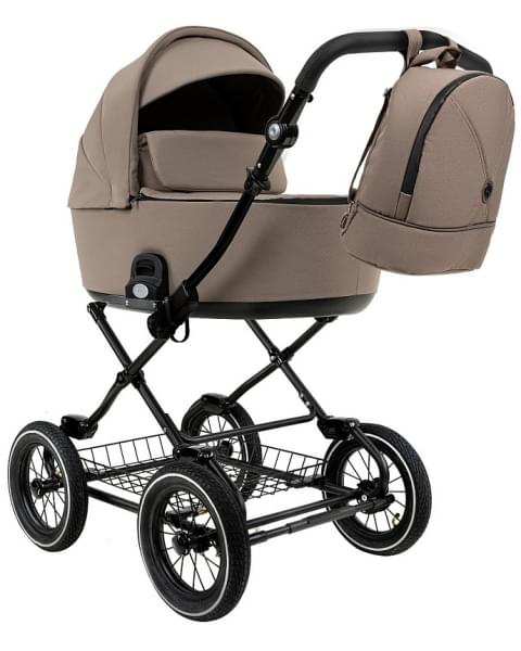 Детская коляска Roan Bass Next Classic 2.0 d12 3 в 1 с автокреслом Tutis Elo Lux EduSky Black BNC/80/2 Hazel/Black/руч.Black