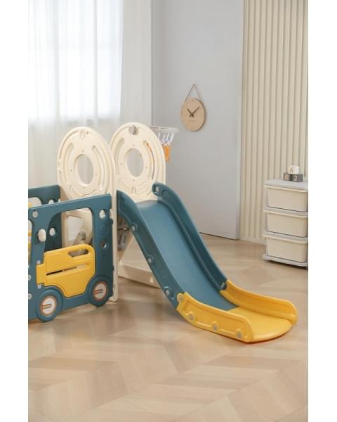 Игровой комплекс с горкой UNIX Kids Bus 171 см Yellow