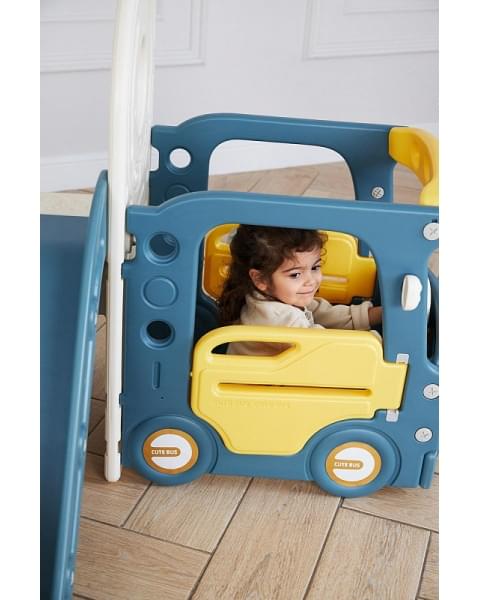 Игровой комплекс с горкой UNIX Kids Bus 171 см Yellow