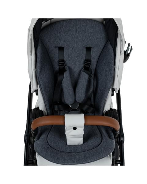 Детская коляска Roan Sol Vintage Leather 2.0 3 в 1 с автокреслом Tutis Elo Lux Edusky Black SL/12/L Island Stone /Black/ руч.Коричневый