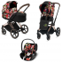 Коляска 3 в 1 Cybex Priam III Spring Blossom шасси Rose Gold, Dark (Темный)