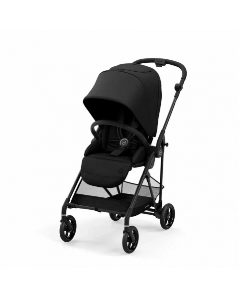 Коляска прогулочная Cybex Melio, Carbon Deep Black / Черный (С дождевиком)