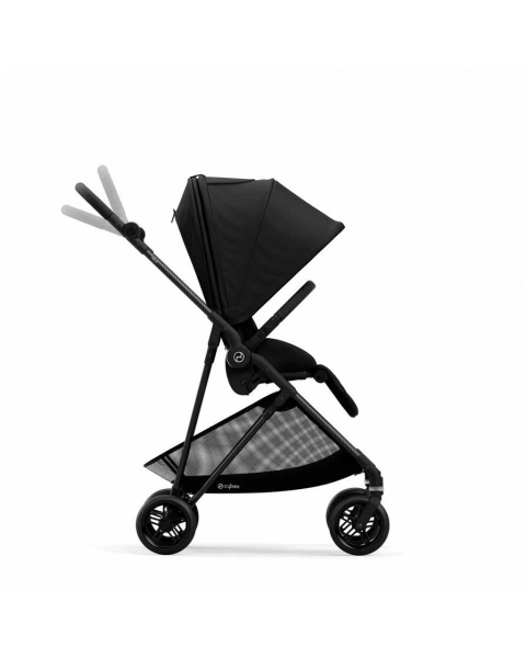 Коляска прогулочная Cybex Melio, Carbon Deep Black / Черный (С дождевиком)