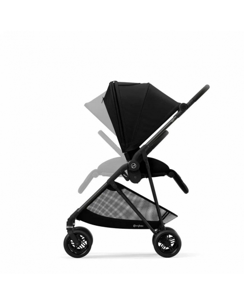 Коляска прогулочная Cybex Melio, Carbon Deep Black / Черный (С дождевиком)