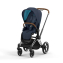 Коляска прогулочная Cybex Priam IV шасси Chrome Brown, Nautical Blue (Темно-синий)